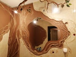 Kun tarkastellaan tylsää seinät kylpyhuoneessa halusin tehdä siitä vilkas: kylpyhuone remontin Eco-tyyliin