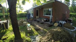 Rakentaminen terassit takapihalla