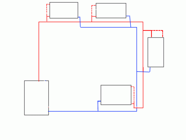 Universal layout omakotitalon lämmitysjärjestelmään