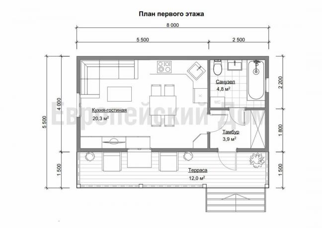 Ensimmäisessä kerroksessa. Kuvalähde: dom-bt.com