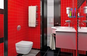 5-ka tyylikäs väriyhdistelmiä materiaalien, kalusteiden ja tarvikkeet kylpyhuoneeseen. sanoo suunnittelija