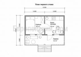 Kirkas Suomi talon 6x4 kuten mukavuutta Concept