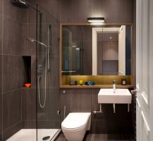 Kuinka helposti tehdä pieni kylpyhuone suuremmalta kuin se on. 6 taiteellinen ideoita
